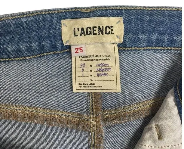 L'Agence New L’Agence Womens 25 Marguerite High Rise Skinny Light Wash Blue