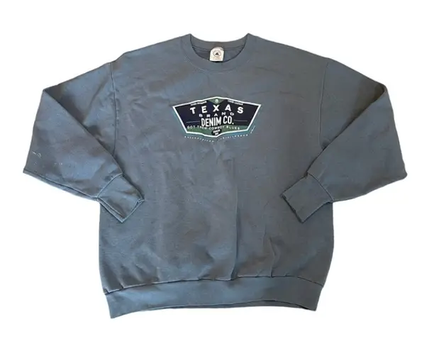 Pacific&Co Texas Denim . Cowboy Blue Crewneck Sweatshirt Size Large