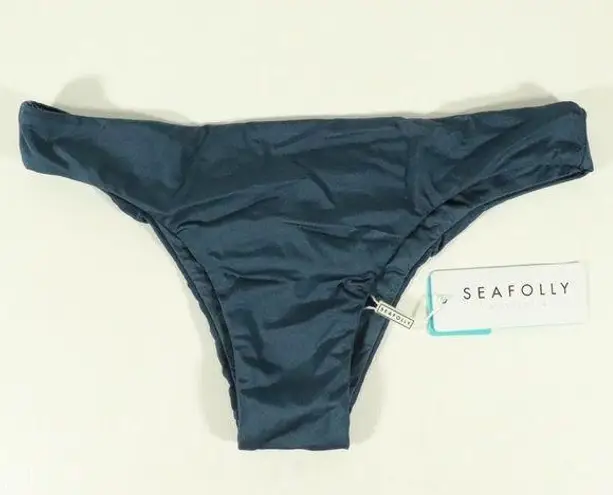 Seafolly NWT X Revolve Shine on Brazilian Bikini Bottoms in Blueprint
