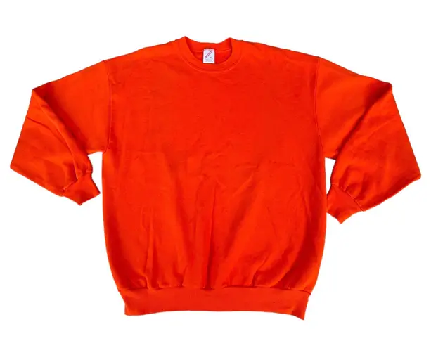 Jerzees Vintage 90s  Orange Blank Crewneck Sweater