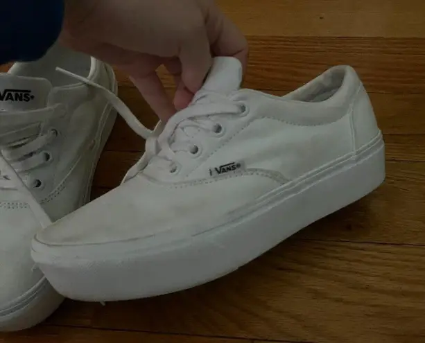 Vans  Authentic Platform White Sneakers Size 8