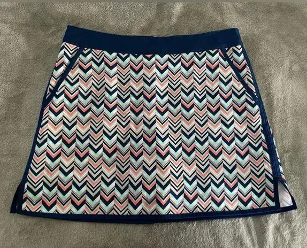 Lady Hagen 🌹 **SIZE 10 BLUE/ ORANGE CHEVRON GOLF TENNIS SKIRT SKORT