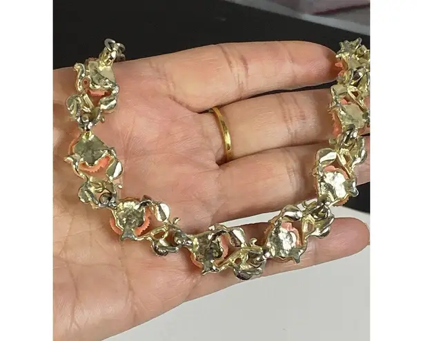 Vintage Celluloid Pink Lucite Rose Flower Gold Choker Coquette Necklace Pearls