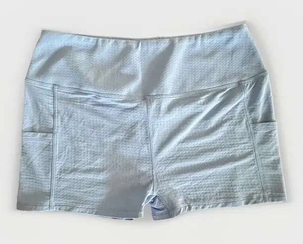 Ibkul Womens IceFil Shorty Shorts Medium Tennis Golf Active Pockets Cooling UPF Blue