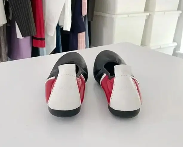 Arche Lamour Rocky Leather Ballerina Flats in Black/White/Red Size EUR 38 NIB