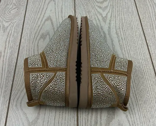 I.N.C. International Concepts Ariee Mini Cold Weather Booties 8M Tan Bling $60 Size 8