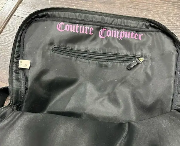 Juicy Couture  Women’s Black Velour Laptop Case Y2K 2000s