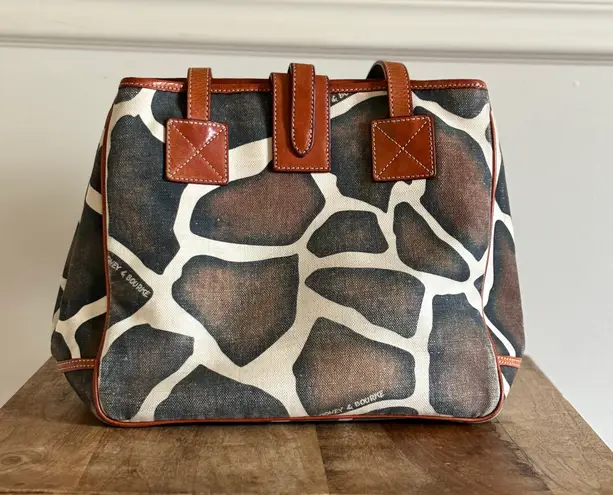 Dooney & Bourke Large Giraffe Print Canvas/Leather Tote