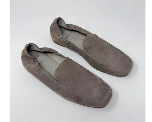 Eileen Fisher  Womens Shoes Taupe Sim Tumbled Loafer Flats Suede Square Toe US 7
