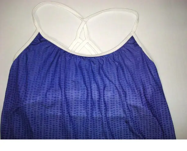 prAna NWT Womens Yoga Pilates Strappy Top Bra New Meadow XS Indigo Purple White