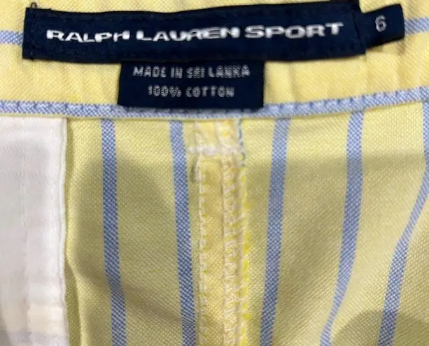 Ralph Lauren  mini skirt in size 6 yellow with blue strips