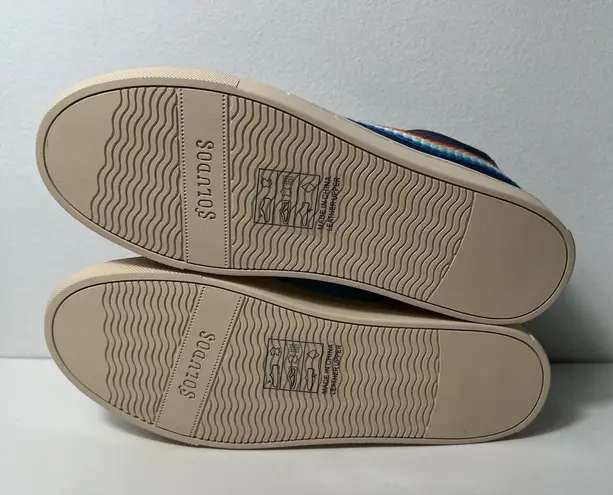 Soludos The Ibiza Classic Rainbow Wave Chill Out Leather Lace Up Sneaker