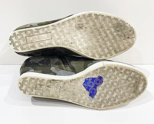 Linea Paolo 7.5 Felicia Platform Wedge Sneaker Bootie Camo Zip Ankle Shootie