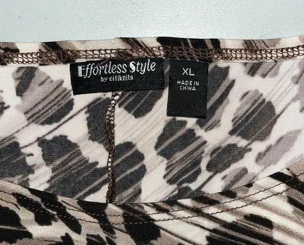 Effortless Style by Citiknits NWOT Size XL Neutral Color Animal Print Tank Dress