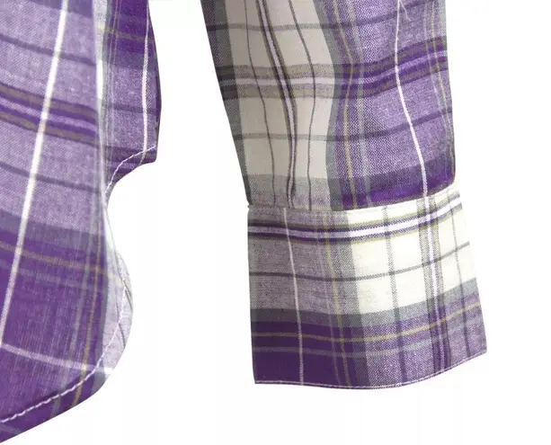 Woodland Creek Women's Long Sleeve Purple Plaid Shirt, XL