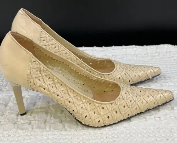 via spiga Women's Beige Leather Shoes/Heels Size 6M SKU 5134