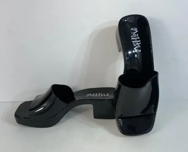 Mad love Women's Marni Jelly Slide Mule Heels Black - Size 6 Y2K
