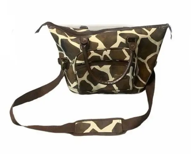 Isabella’s Journey Giraffe Print Weekender Bag Brown