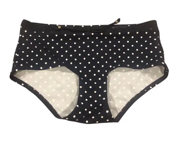 🔵 SALE 3/$25 DORINA AGUA CURVES HI WAIST HIPSTER BLUE WHITE POLKADOT BOTTOM M Size M