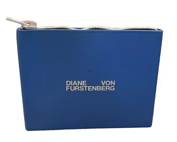 Diane Von Furstenberg  blue makeup tote bag