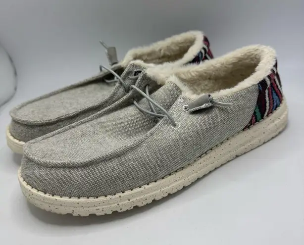 Hey Dude WOMEN'S WENDY FUNK WOOL Loafer Shoes in Gray Size 10