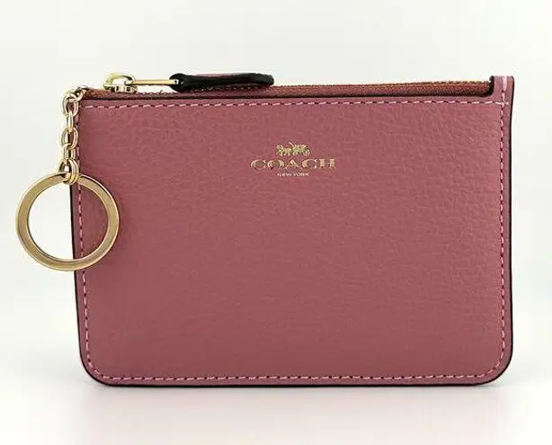 Coach  Key Pouch	True Pink Leather C7957G