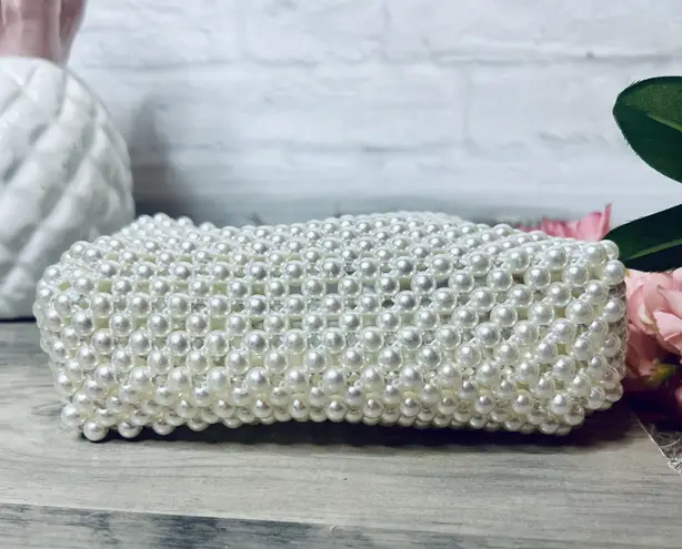 Mini Pearl Purse White