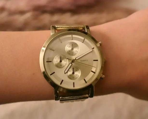 Gold Vintage Quartz‎ Link Watch