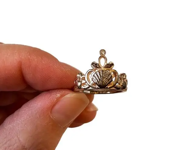 Disney  Her Universe Rose Gold Princess Stone Detailed Crown Charm Rings