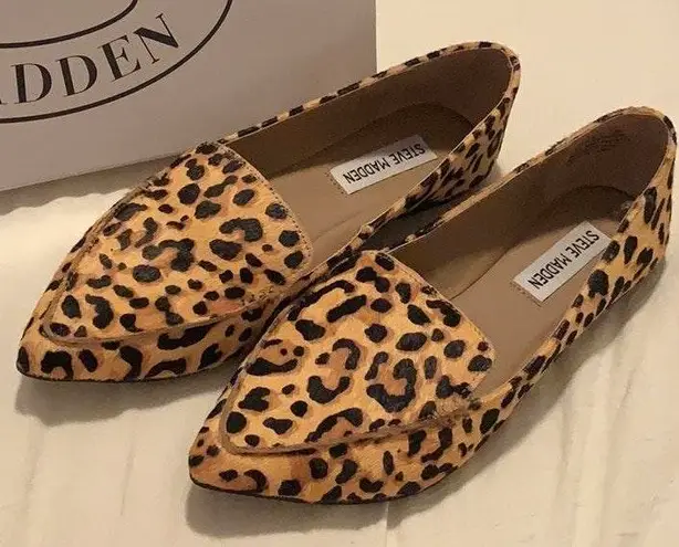 Steve madden leopard loafer flat discount