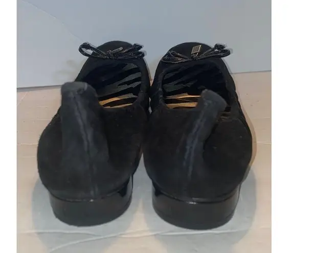 Anne Klein  iflex Akpetrica Black Leather Ballet Flats Shoes Size 8.5