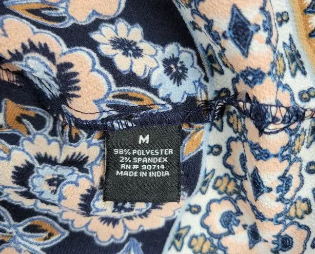 MSK Womens Dress Medium Blue Floral V