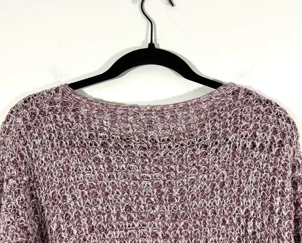 United Colors Of Benetton Purple Chunky Knit Crew Neck Sweater