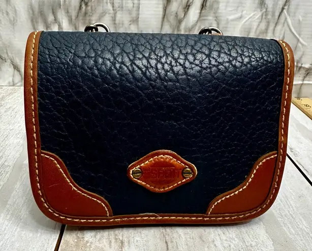 Esprit Navy and Brown Crossbody Belt Bag Fanny Pack GenX Small Preppy Concerts