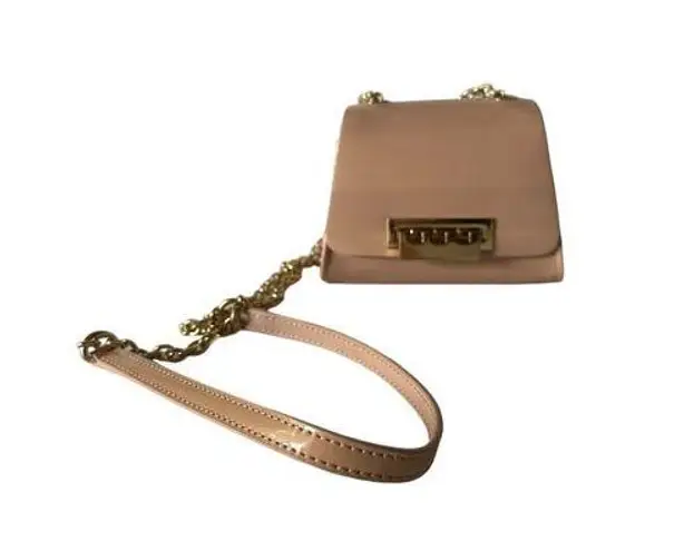 Zac Posen ZAC  Nude Patent Chain Crossbody Bag