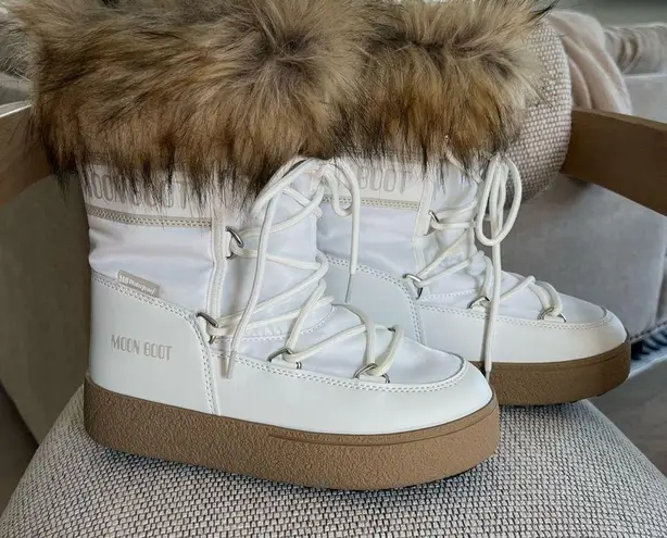 The Moon  BOOT LTrack Monaco Faux Fur-Trimmed Shell and Faux Leather Snow Boots