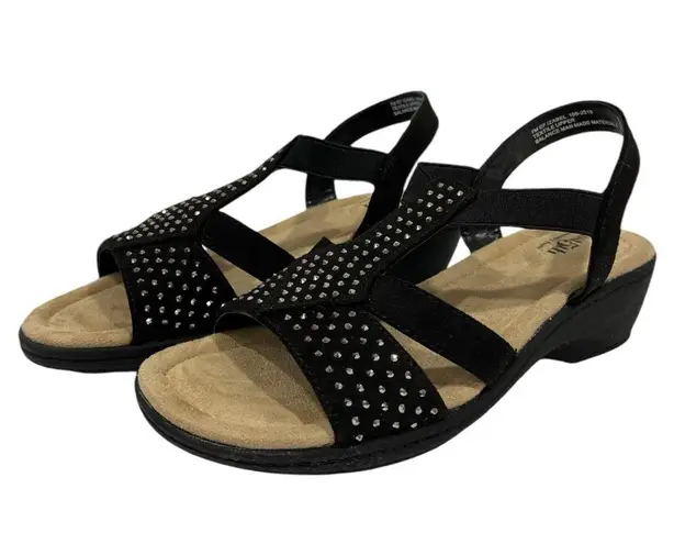 East 5th Women's Izabel Heeled Sandal- Black