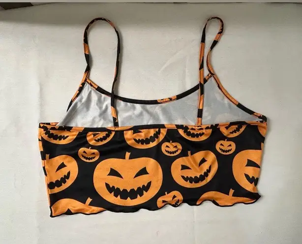 Halloween Scary Pumpkins Adult Ladies Baby Doll Pajamas 2pc Set Sz Lg