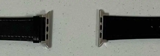 Apple Black Leather 42mm/44mm/45mm/49mm  Watch Straps ⌚️