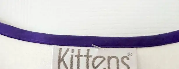 Kittens USA Cotton White Colorful Ribbon Trim V Neck Trapeze Dress 2X Ric Rac