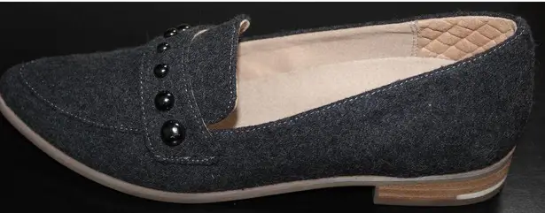 Dr. Scholls Women's Faxon Studded Slip On Loafers Charcoal Gray Flats Size 7.5