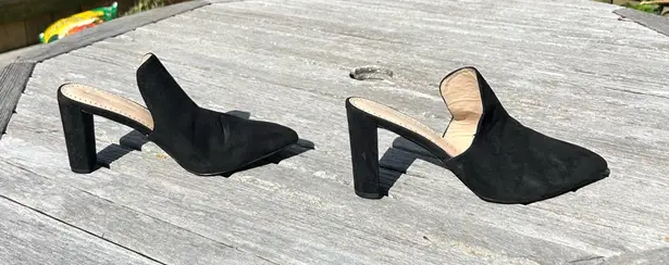 Adrienne Vittadini ADRIENNE VITTADINI Nella Faux Leather Block Heel Mules size 11