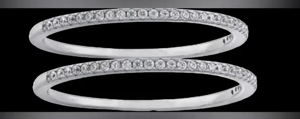 Giani Bernini NEW 2-PC RING SET Size 9 Cubic Zirconia Bands 925 Sterling Silver
