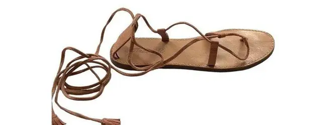 Madewell  Kana Gladiator Sandals Blush Size 8 Leather Boho Beach Minimalist Cute