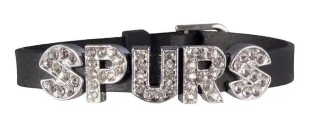 New Womens San Antonio Spurs Rhinestone Bling Faux Leather Shimmer Bracelet Black