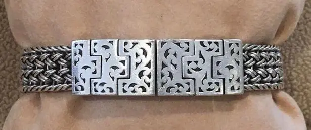 Lois Hill Watch Sterling Silver Roman Numbers Bracelet Link Watch Rare