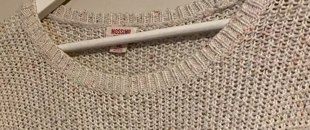 Mossimo Sweater Crew Neck Confetti Cream Colorful Casual Knit Neutral Blue Size XXL