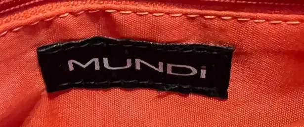 Mundi Vintage Faux Ostrich Crossbody Purse Handbag Orange FLAW