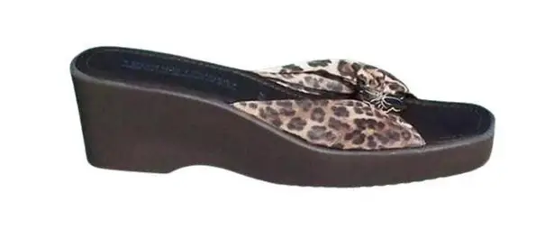 Donald Pliner Elastic Mesh Sandal Wedge Shoe New Flexible Non Slip Sole $220 NIB