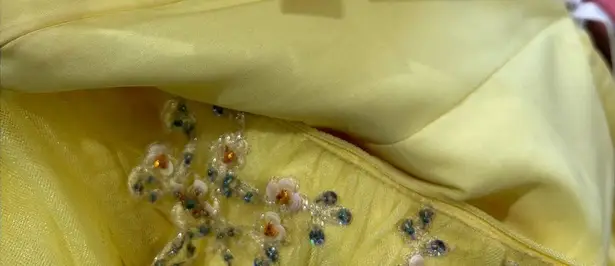 Tiffany Designs Yellow Beaded Bodice Princess Prom Pageant Ball Gown Dress Sz 6